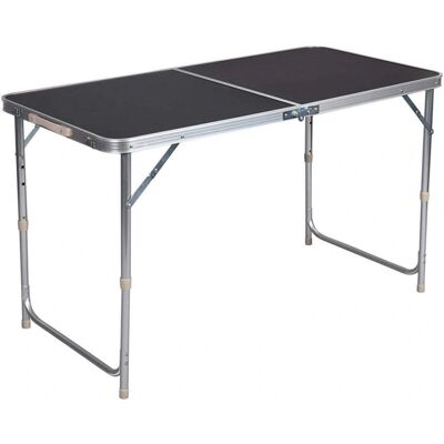 Mesa de camping ajustable Helloshop26 - 120 cm negra Mesa de camping ajustable Helloshop26 - 120 cm negra