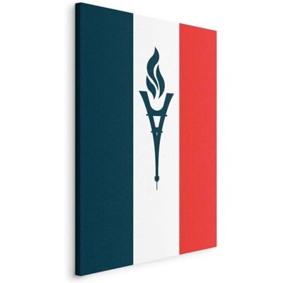 DÉCOSHOP26 - Juegos Olímpicos de París Patrón de antorcha - Canvas 300 g/m² - 60 x 90 cm - Arte de pared DÉCOSHOP26 - Juegos Olímpicos de París Patrón de antorcha - Canvas 300 g/m² - 60 x 90 cm - Arte de pared
