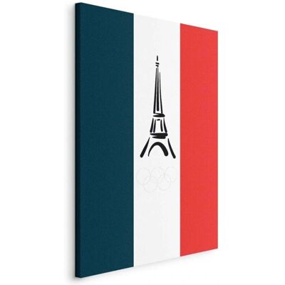 Décoshop26 - ParisOlympicsEiffelFlag - Impresión en lienzo Décoshop26 - ParisOlympicsEiffelFlag - Impresión en lienzo