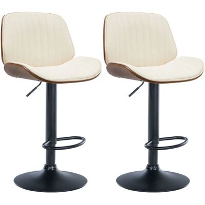 DECOSHOP - TDB10747 - crema - piel sintética - taburetes de barra DECOSHOP - TDB10747 - crema - piel sintética - taburetes de barra