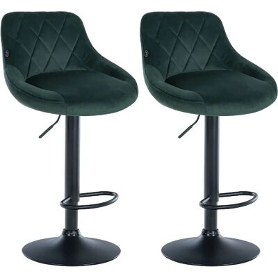 DÉCOSHOP26 - TDB10778 - Asiento de terciopelo verde - Taburetes DÉCOSHOP26 - TDB10778 - Asiento de terciopelo verde - Taburetes