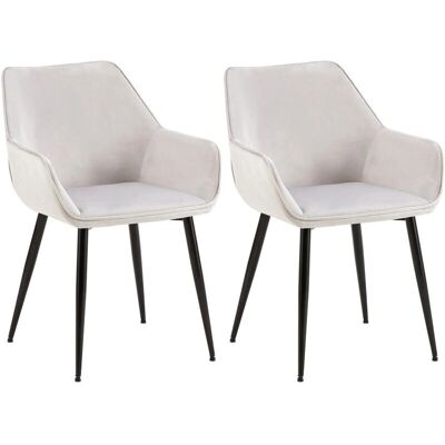 DÉCOSHOP26 - 100001583 - Velours gris - Chaise à manger - Publicité DÉCOSHOP26 - 100001583 - Velours gris - Chaise à manger - Publicité
