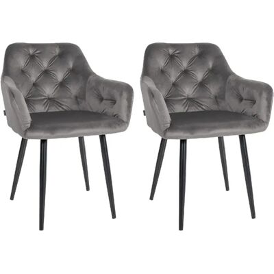 DÉCOSHOP26 - VelvetGrey - gris oscuro - terciopelo - Dining chair DÉCOSHOP26 - VelvetGrey - gris oscuro - terciopelo - Dining chair