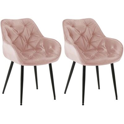 DÉCOSHOP26 - DS26-VelvetPink2 - Terciopelo Rosa - Sillas de comedor DÉCOSHOP26 - DS26-VelvetPink2 - Terciopelo Rosa - Sillas de comedor