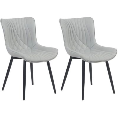 DÉCOSHOP - DÉCOSHOP26 - PVC gris - Dining chair DÉCOSHOP - DÉCOSHOP26 - PVC gris - Dining chair