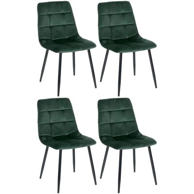Décoshop26 - 100001793 - Verde oscuro - Terciopelo - Dining chairs set Décoshop26 - 100001793 - Verde oscuro - Terciopelo - Dining chairs set