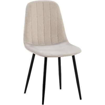DÉCOSHOP26 - Silla de comedor - Gris terciopelo DÉCOSHOP26 - Silla de comedor - Gris terciopelo