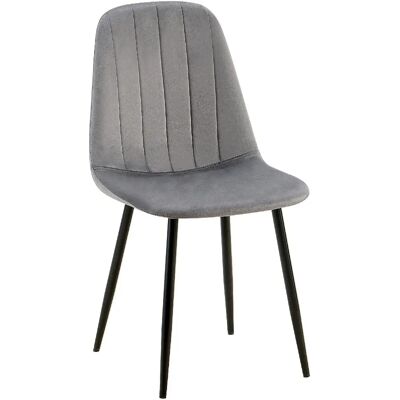 DÉCOSHOP - Silla de comedor x1 - Gris foncé - Dining chair - Publicité DÉCOSHOP - Silla de comedor x1 - Gris foncé - Dining chair - Publicité