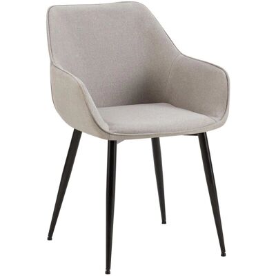 DÉCOSHOP26 - Silla comedor office - tissu gris clair - Chair - Publicité DÉCOSHOP26 - Silla comedor office - tissu gris clair - Chair - Publicité