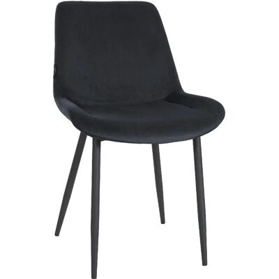 DÉCOSHOP26 - 100002153 - Asiento de terciopelo negro - Dining chair DÉCOSHOP26 - 100002153 - Asiento de terciopelo negro - Dining chair