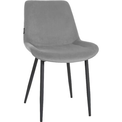 DÉCOSHOP26 - 100002156 - Tapizado de terciopelo gris DÉCOSHOP26 - 100002156 - Tapizado de terciopelo gris