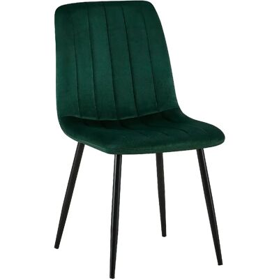 DÉCOSHOP26 Chaise de salle à manger en velours vert - Chaise de salle à manger - Publicité DÉCOSHOP26 Chaise de salle à manger en velours vert - Chaise de salle à manger - Publicité