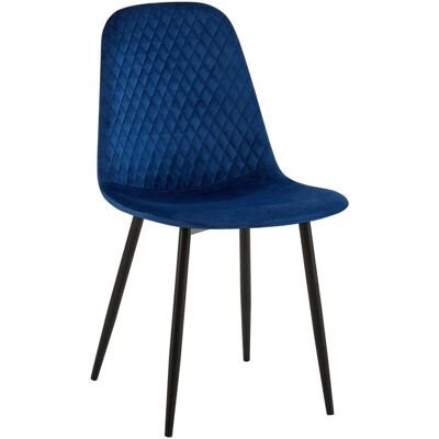 DÉCOSHOP26 - 100002244 - Azul - Terciopelo - Dining Chair DÉCOSHOP26 - 100002244 - Azul - Terciopelo - Dining Chair