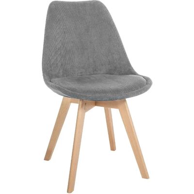 Décoshop26 - 100002278 - Gris pana - Dining chair Décoshop26 - 100002278 - Gris pana - Dining chair