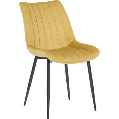 DÉCOSHOP26 - Dining Chair - Amarillo Terciopelo - Chair DÉCOSHOP26 - Dining Chair - Amarillo Terciopelo - Chair
