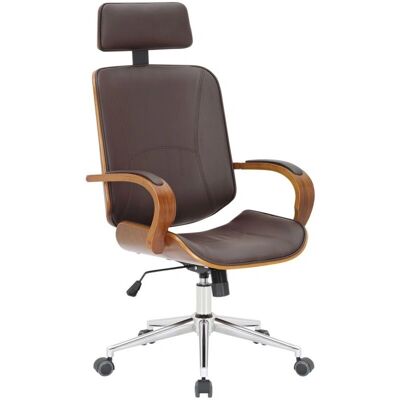 DECOSHOP26 - 100002450 - Marron - Chaise de bureau - Publicité DECOSHOP26 - 100002450 - Marron - Chaise de bureau - Publicité