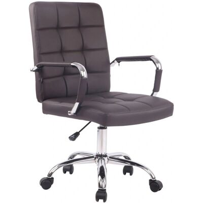 DÉCOSHOP26 - 100002467 - Cuero PU marrón - Silla de oficina DÉCOSHOP26 - 100002467 - Cuero PU marrón - Silla de oficina