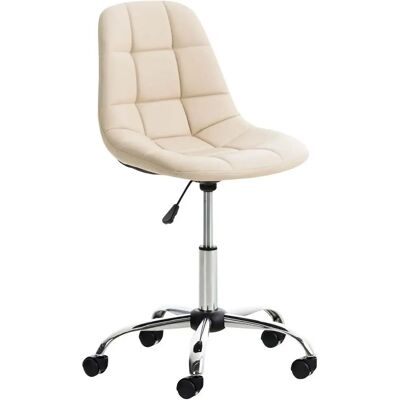 DÉCOSHOP26 - 100002489 - crème - chrome - Chaise de bureau - Publicité DÉCOSHOP26 - 100002489 - crème - chrome - Chaise de bureau - Publicité