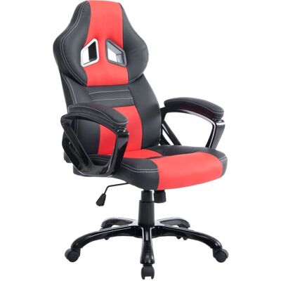 Décoshop26 - 100002595 - Noir/Rouge - PU - Chaise de bureau - Publicité Décoshop26 - 100002595 - Noir/Rouge - PU - Chaise de bureau - Publicité
