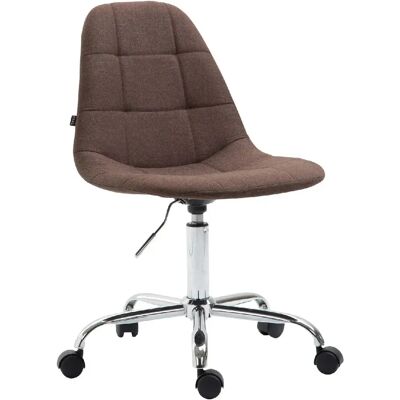 DÉCOSHOP - 26 - marrón - polyester - silla de oficina DÉCOSHOP - 26 - marrón - polyester - silla de oficina