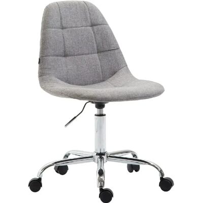 Décoshop26 - 100002638 - Tela gris - Base de metal cromado - Office chair Décoshop26 - 100002638 - Tela gris - Base de metal cromado - Office chair