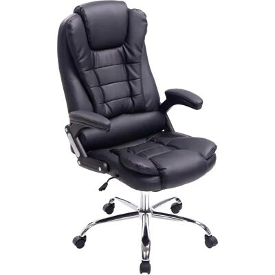Décoshop26 - 100002655 - Black - PU leather - Office chair - Publicité Décoshop26 - 100002655 - Black - PU leather - Office chair - Publicité