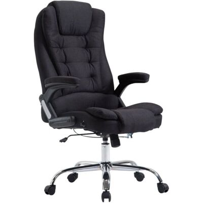 DÉCOSHOP26 - 100002667 - XXL - Tela negra - Silla de oficina DÉCOSHOP26 - 100002667 - XXL - Tela negra - Silla de oficina