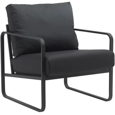 Décoshop26 - Retro Chic PVC Metal - Black - Chair Décoshop26 - Retro Chic PVC Metal - Black - Chair