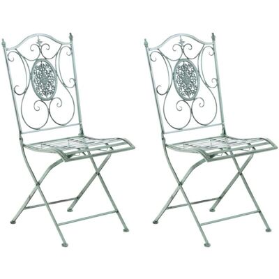 DÉCOSHOP26 - 100002875 - Métal vert vieilli - Chaises de jardin - Publicité DÉCOSHOP26 - 100002875 - Métal vert vieilli - Chaises de jardin - Publicité