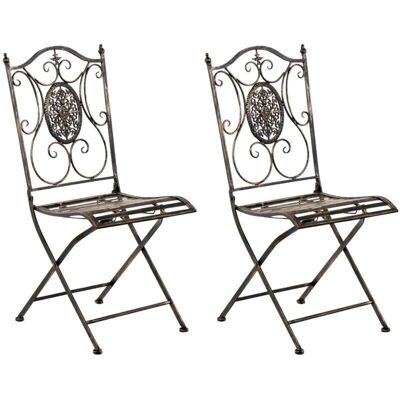 Décoshop26 - 100002877 - Bronce - Hierro - Sillas de jardín Décoshop26 - 100002877 - Bronce - Hierro - Sillas de jardín