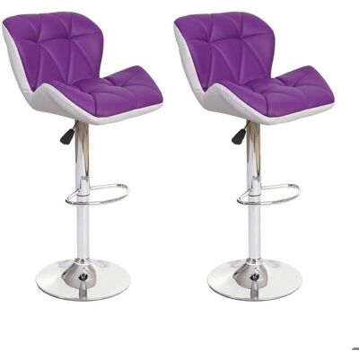 MOBIKASA Taburete de Bar Ajustable Púrpura - Taburetes de Bar MOBIKASA Taburete de Bar Ajustable Púrpura - Taburetes de Bar