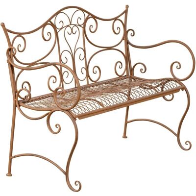 DÉCOSHOP26 - Banc de jardin rustique 113 - Marron vieilli - Métal - Publicité DÉCOSHOP26 - Banc de jardin rustique 113 - Marron vieilli - Métal - Publicité