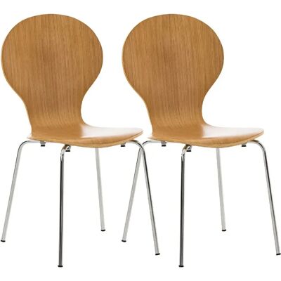DÉCOSHOP26 - 100003091 - Oak wood - Silla de comedor apilable DÉCOSHOP26 - 100003091 - Oak wood - Silla de comedor apilable