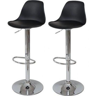 Décoshop26 - 040000489 - Noir - Cadre chromé - Tabourets de bar - Publicité Décoshop26 - 040000489 - Noir - Cadre chromé - Tabourets de bar - Publicité