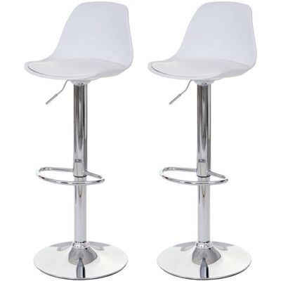 DÉCOSHOP26 - 040000122 - Base sintética blanca - Taburetes de bar DÉCOSHOP26 - 040000122 - Base sintética blanca - Taburetes de bar