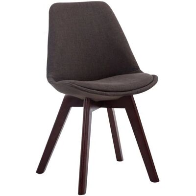 Décoshop26 100003302 - Tissu gris, Base bois, 4 pieds - Chaise - Publicité Décoshop26 100003302 - Tissu gris, Base bois, 4 pieds - Chaise - Publicité