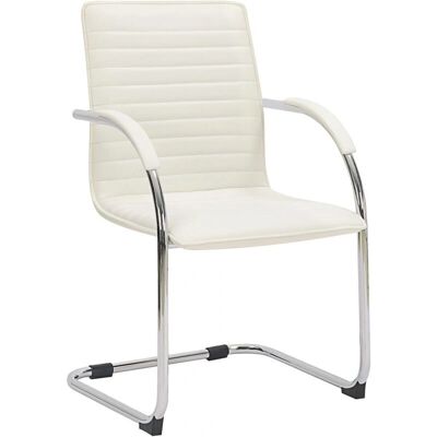 Décoshop26 - 100003419 - Siège PVC blanc - Chaise de bureau - Publicité Décoshop26 - 100003419 - Siège PVC blanc - Chaise de bureau - Publicité