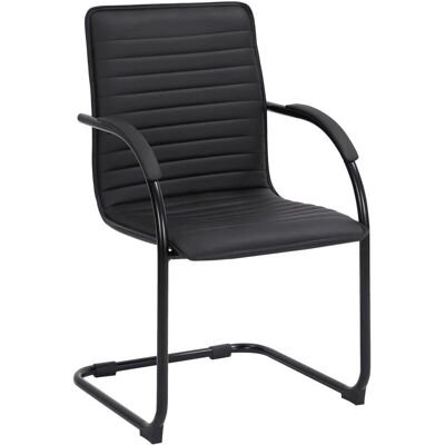 Décoshop26 - 100003421 - Black - PVC seat - Silla de oficina Décoshop26 - 100003421 - Black - PVC seat - Silla de oficina