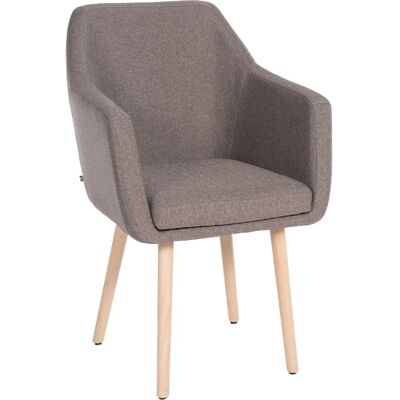 DÉCOSHOP26 - Silla acento - tela topo - patas roble - Silla DÉCOSHOP26 - Silla acento - tela topo - patas roble - Silla