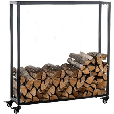DÉCOSHOP26 - 100003532 - Negro - Estante de almacenamiento de madera DÉCOSHOP26 - 100003532 - Negro - Estante de almacenamiento de madera