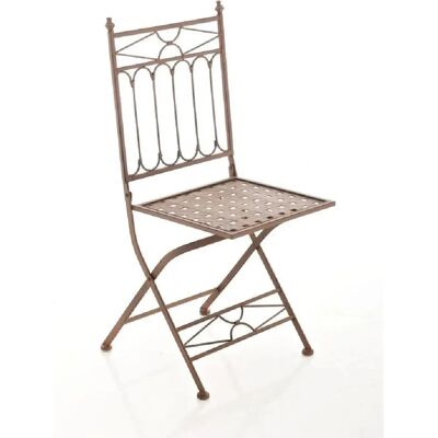 DÉCOSHOP26 - 100003594 - Marrón envejecido - Hierro forjado - Silla de jardín DÉCOSHOP26 - 100003594 - Marrón envejecido - Hierro forjado - Silla de jardín