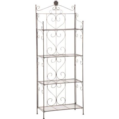 Décoshop26 - Rustic 4-tier 160x60 cm - 160x60 cm - metal bronce - Shelving unit Décoshop26 - Rustic 4-tier 160x60 cm - 160x60 cm - metal bronce - Shelving unit