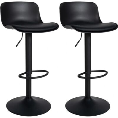 DÉCOSHOP - 100004016 - Negro - Cuero sintético - Bar stools DÉCOSHOP - 100004016 - Negro - Cuero sintético - Bar stools