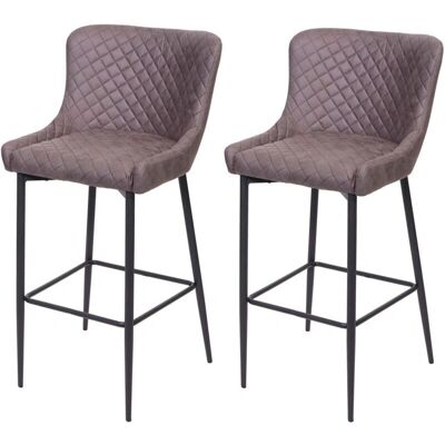 DÉCOSHOP26 Sgabelli da Bar Vintage Grigio Scuro - Bar Stools DÉCOSHOP26 Sgabelli da Bar Vintage Grigio Scuro - Bar Stools