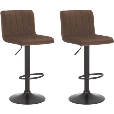 Décoshop26 - Taburete de bar de dos piezas - Asiento de terciopelo marrón - Metal negro - Taburete de bar Décoshop26 - Taburete de bar de dos piezas - Asiento de terciopelo marrón - Metal negro - Taburete de bar