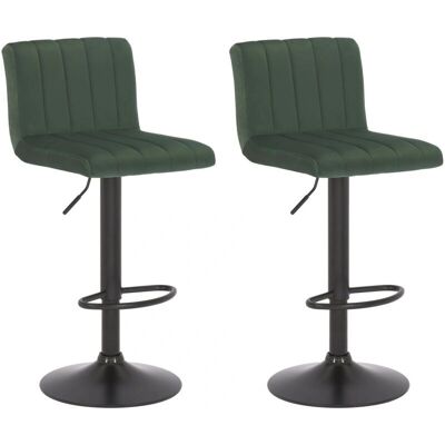 DÉCOSHOP26 - 100004228 - Verde terciopelo - Taburetes de bar DÉCOSHOP26 - 100004228 - Verde terciopelo - Taburetes de bar