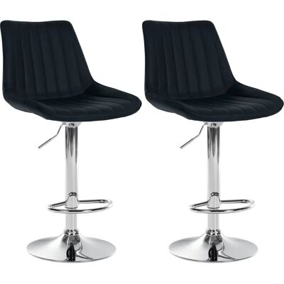 DÉCOSHOP26 - 2x taburetes - Negro - Taburetes de bar DÉCOSHOP26 - 2x taburetes - Negro - Taburetes de bar