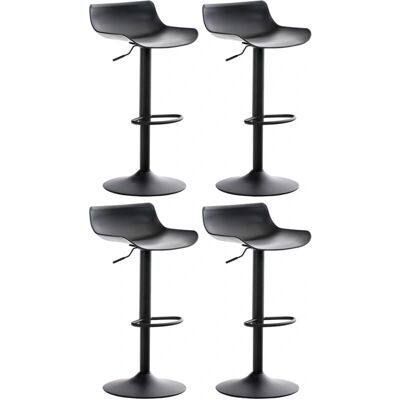 Décoshop26 - Taburete regulable con reposapiés - Negro Décoshop26 - Taburete regulable con reposapiés - Negro