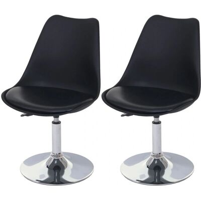 Décoshop26 - 040000271 - negro - base cromada - silla Décoshop26 - 040000271 - negro - base cromada - silla