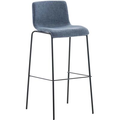 DÉCOSHOP26 100004952 Tabouret de bar bleu Polyester Pieds métal noirs - Publicité DÉCOSHOP26 100004952 Tabouret de bar bleu Polyester Pieds métal noirs - Publicité